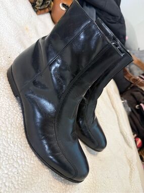 Florsheim black leather ankle boots size 8 EEE genuine leather